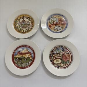 Vintage Cheese Appetizer Plates by Restoration Hardware Set of 4 Charcuterie